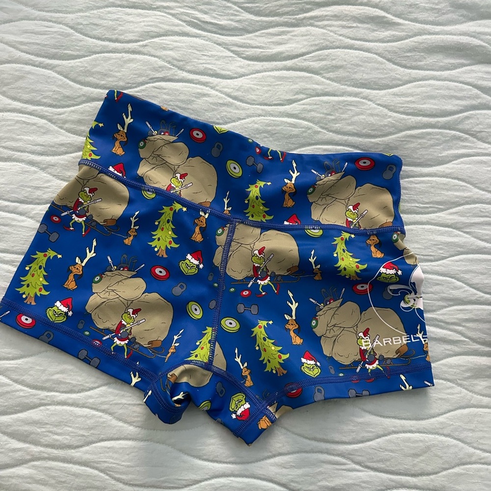 Blue Holiday Print Shorts